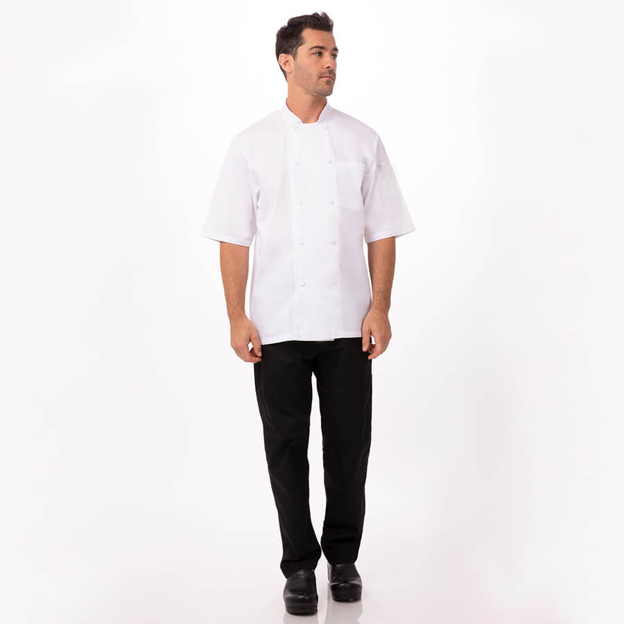 JLCV Montreal Short Sleeve Cool Vent Chef Jacket