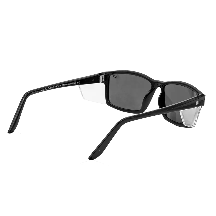 Twister Safety Glasses Smoke Lens Black Frame