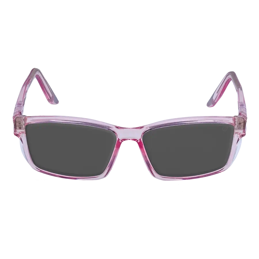 Twister Safety Glasses Smoke Lens Pink Frame