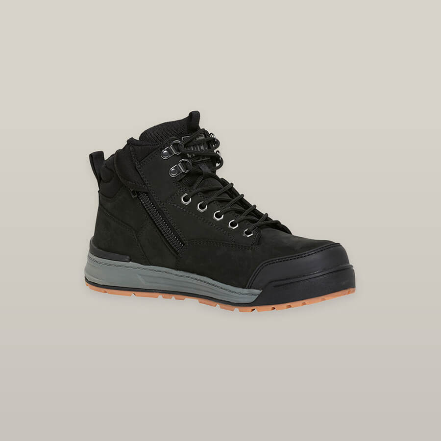 Y60201 Zip/Lace Ankle Safety Boot