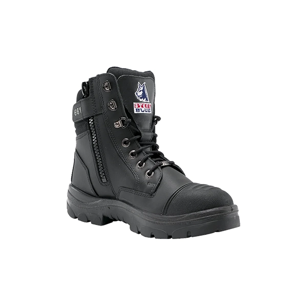 Steel Blue Southern Cross Zip Safety Boot w. Scuff Cap TPU