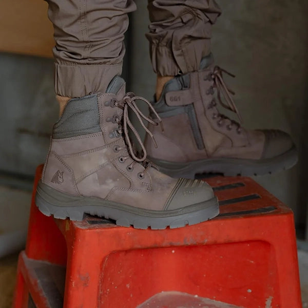 Steel Blue Southern Cross Zip Safety Boot w. Scuff Cap TPU