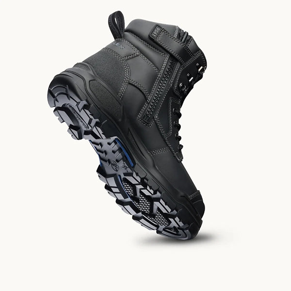 Blundstone 9061 RotoFlex Water-Resistant Platinum Leather PU/R 150mm Zip Sided Safety Boot