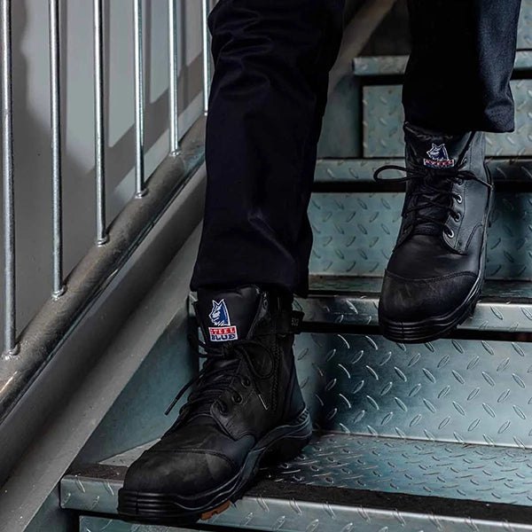Steel Blue Argyle Zip Composite Toe Safety Boot TPU