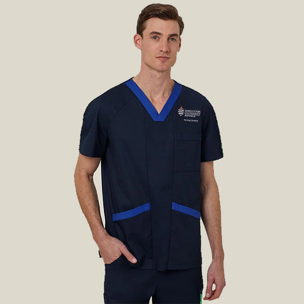 JCU Nursing Unisex Scrub Top incl Embroidery