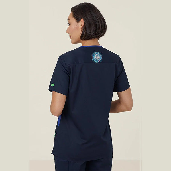 JCU Nursing Ladies Scrub Top incl Embroidery