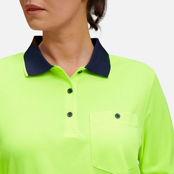 K44730 Womens Hyperfreeze Hi Vis L/S Polo