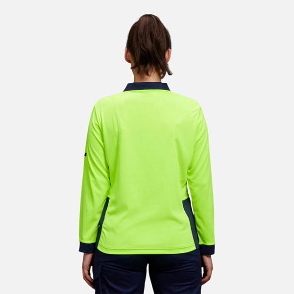 K44730 Womens Hyperfreeze Hi Vis L/S Polo