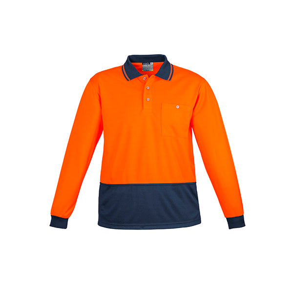 ZH232 Syzmik Unisex Hi Vis Basic Spliced Long Sleeve Polo