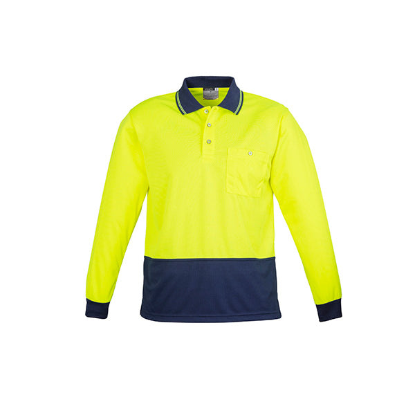 ZH232 Syzmik Unisex Hi Vis Basic Spliced Long Sleeve Polo