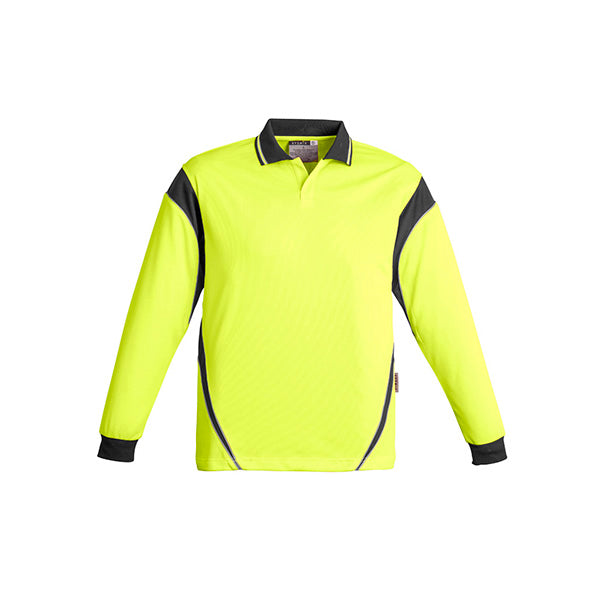 ZH249 Syzmik Hi Vis Aztec Long Sleeve Polo