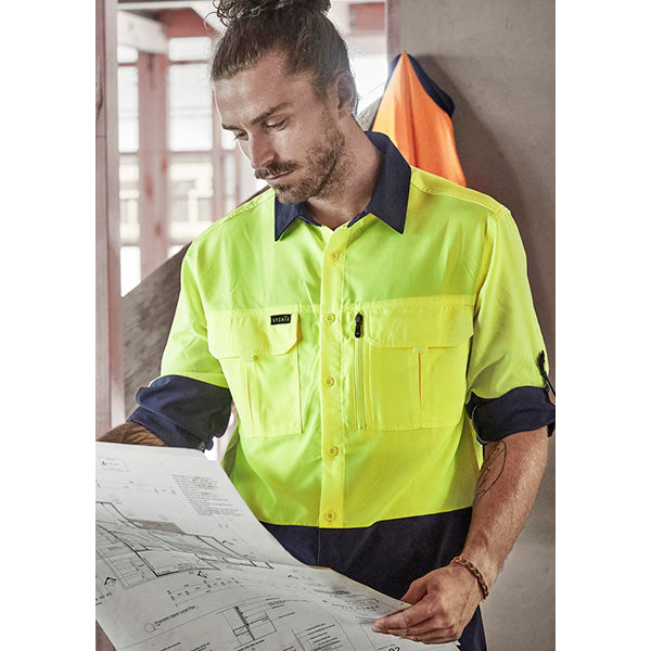 ZW468 Syzmik Mens Hi Vis Outdoor Long Sleeve Shirt