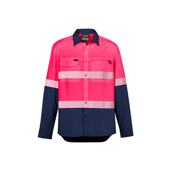 ZW470 Syzmik Mens Taped Hi Vis Outdoor Long Sleeve Shirt