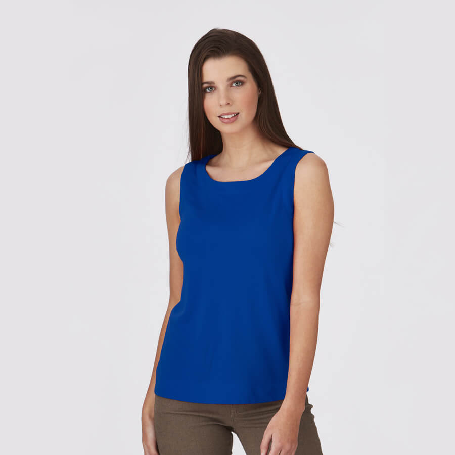 City Collection Smart Knit Sleeveless Blouse