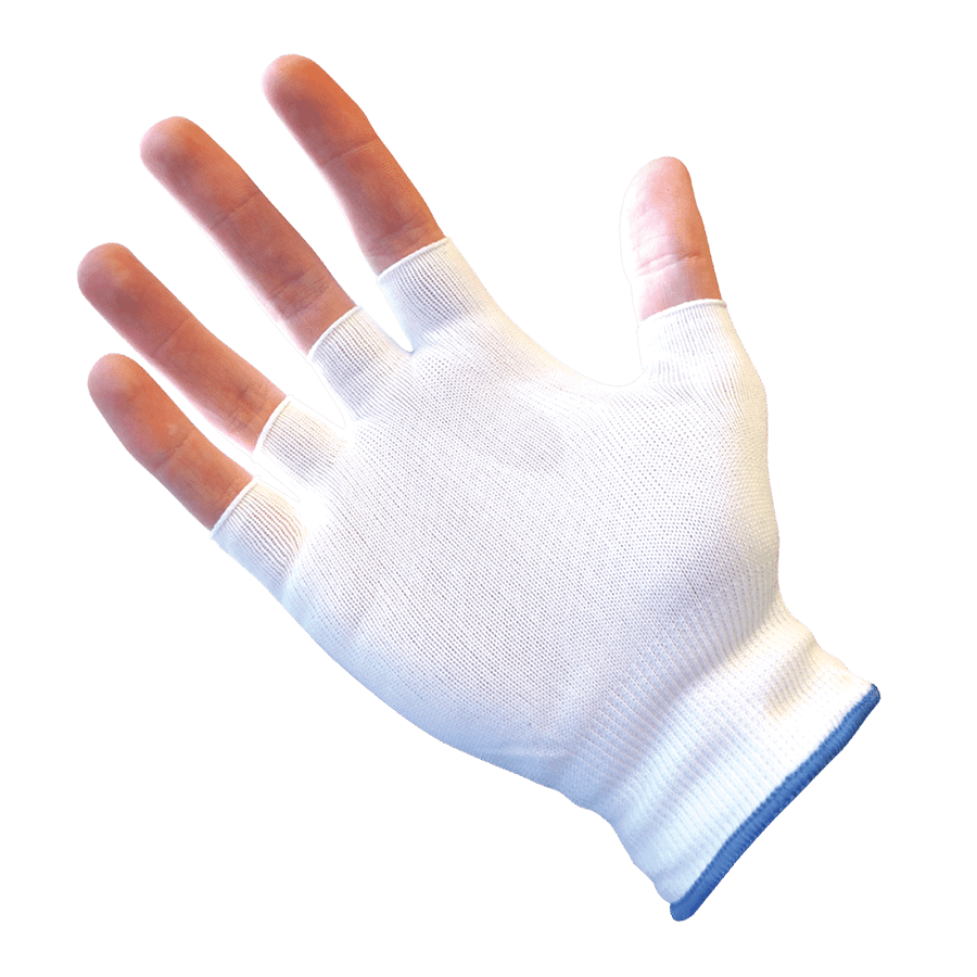 Hand Image w/ White Cotton Glovelet