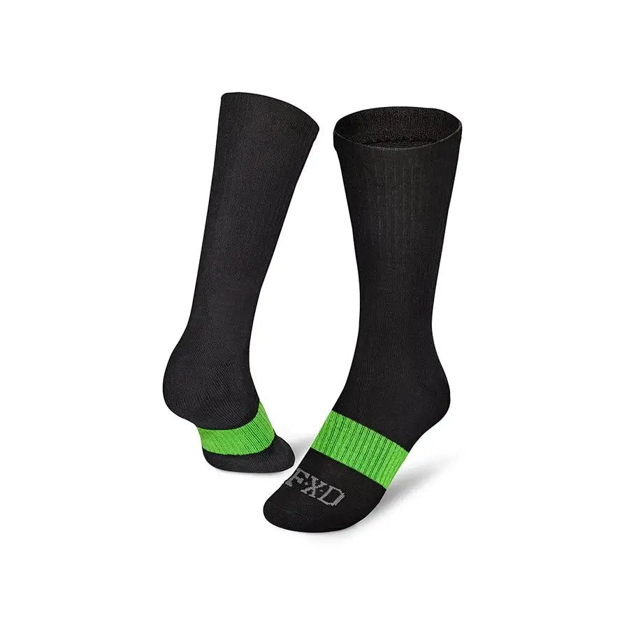FXD SK6 Long Black Sock Pack - 5 Pairs Size 7-11