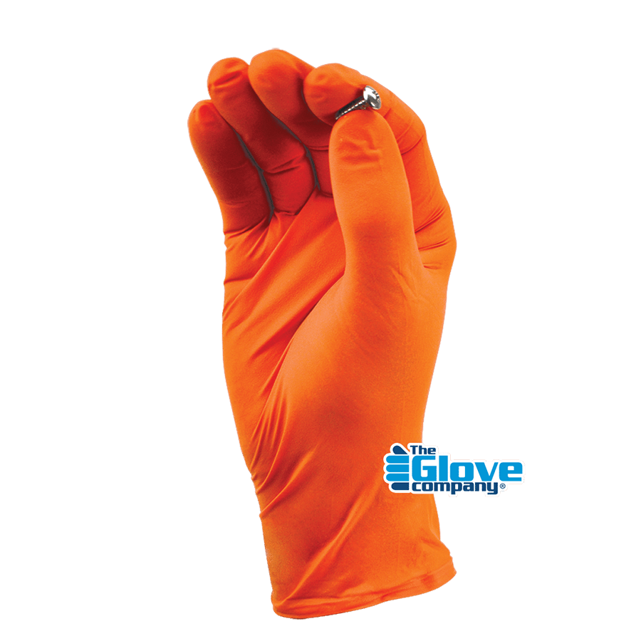 TGC Orange Super Heavy Duty Nitrile Gloves - Box of 100
