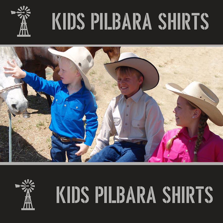 RM400CF Kids Pilbara Closed Front Long Sleeve Shirt